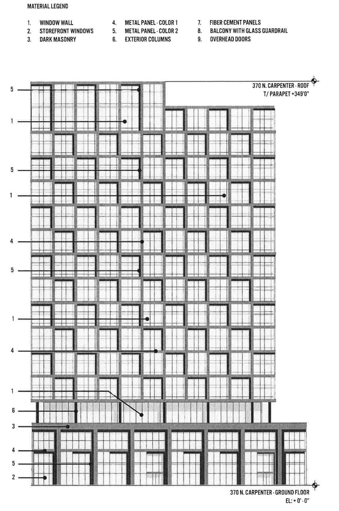 Sterling Bay proposes mixed-use tower at 370 N. Carpenter